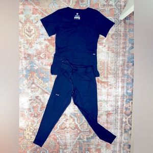 XXS petite Navy blue scrubs set by Adar.